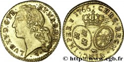 LOUIS XV DIT LE BIEN AIMÉ Louis d’or aux écus ovales, tête ceinte d’un bandeau 1766 Pau
