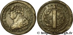 LOUIS XVI (MONARQUE CONSTITUTIONNEL)  2 sols dit &nbsp;au faisceau&nbsp;, type FRANÇOIS 1792 Paris