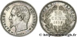 50 centimes Napoléon III, tête nue 1858 Paris F.187/9