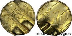 EUROPEAN CENTRAL BANK 10 centimes d’euro, premier type avec tranche aux cannelures fines 1999 Pessac