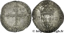 HENRY III Quart d écu, croix de face 1579 La Rochelle