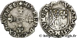 NAVARRE-BÉARN - HENRI III DE NAVARRE, II DE BÉARN Huitième d écu de Navarre TTB