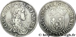LOUIS XIV &nbsp;THE SUN KING&nbsp; Demi-écu au buste juvénile, 2e type aux longues mèches 1666 Montpellier XF