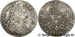 LOUIS XIV LE GRAND OU LE ROI SOLEIL Écu aux trois couronnes 1710 La Rochelle