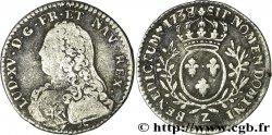 LOUIS XV DIT LE BIEN AIMÉ Dixième d’écu aux branches d’olivier, buste habillé 1738 Grenoble TB/TB+