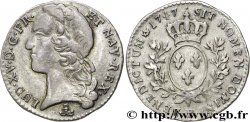 LOUIS XV DIT LE BIEN AIMÉ Dixième d&nbsp;écu aux branches d’olivier, tête ceinte d’un bandeau 1747 Dijon TTB