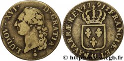 LOUIS XVI (MONARQUE CONSTITUTIONNEL)  Sol dit &nbsp;à l&nbsp;écu&nbsp; 1791 Metz