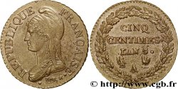 Cinq centimes Dupré, grand module 1799 Paris/Rouen F.115/55 AU 