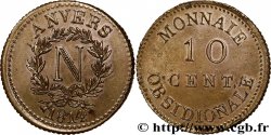 10 cent. Anvers à l’N, frappe de l’arsenal de la marine 1814 Anvers F.130B/1 var.