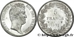 5 francs type Tiolier avec le I, tranche en creux 1831 Lille F.315/27