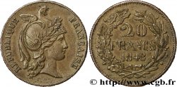 Concours de 20 francs, piéfort de Alard, tranche inscrite 1848 Paris VG.3041  AU 