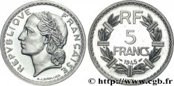 Essai-piéfort de 5 francs Lavrillier aluminium 1945  F.339/1 var.