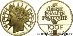 Piéfort or de 100 francs Fraternité, Belle Épreuve 1988  F.456/2P