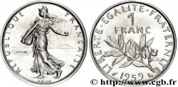 Essai-piéfort de 1 franc Semeuse, nickel 1959 Paris F.226/3P