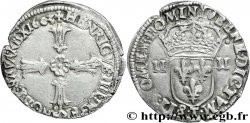 HENRI IV LE GRAND Quart d&nbsp;écu, croix feuillue de face 1603 Nantes