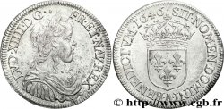 LOUIS XIV &nbsp;THE SUN KING&nbsp; Demi-écu à la mèche longue 1646 Paris, Monnaie de Matignon SC
