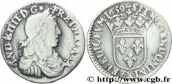 LOUIS XIV LE GRAND OU LE ROI SOLEIL Douzième d&nbsp;écu au buste juvénile, 1er type 1659 Amiens