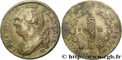 LOUIS XVI (MONARQUE CONSTITUTIONNEL)  12 deniers dit &nbsp;au faisceau&nbsp;, type FRANÇAIS 1792 Strasbourg