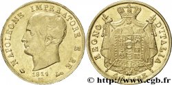 40 lire or, 2e type, tranche en creux 1814 Milan VG.1394 