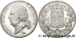 5 francs Louis XVIII, tête nue 1817 Rouen F.309/15