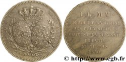 Monnaie de visite, module de 5 francs, pour le roi et la reine des Deux-Siciles à la Monnaie de Paris 1830 Paris VG.2685 