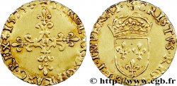 HENRI III. MONNAYAGE AU NOM DE CHARLES IX Écu d&nbsp;or au soleil, 2e type 1575 La Rochelle