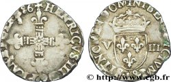 HENRI III Huitième d&nbsp;écu, croix de face 1586 Bayonne