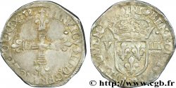 HENRI III Huitième d&nbsp;écu, croix de face 1587 Nantes