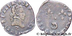 HENRI III Double tournois, 2e type du Dauphiné 1588 Grenoble