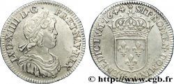 LOUIS XIV LE GRAND OU LE ROI SOLEIL Douzième d&nbsp;écu à la mèche courte 1644 Paris, Monnaie de Matignon