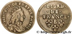LOUIS XIV LE GRAND OU LE ROI SOLEIL Liard de cuivre, 2e type 1655 Pont-de-l’Arche