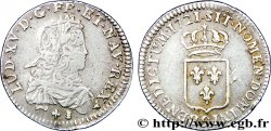 LOUIS XV THE BELOVED Sixième d écu de France 1721 Rennes XF