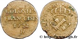 LOUIS XV DIT LE BIEN AIMÉ Neuf deniers, colonies françoises 1722 La Rochelle