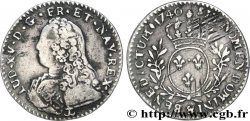 LOUIS XV THE BELOVED Dixième d&nbsp;écu dit &nbsp;aux branches d&nbsp;olivier&nbsp; 1740 Aix-en-Provence VF/XF