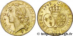 LOUIS XV DIT LE BIEN AIMÉ Louis d’or aux écus ovales, tête ceinte d’un bandeau 1749 Lille