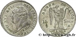 LOUIS XVI (MONARQUE CONSTITUTIONNEL)  15 sols dit &nbsp;au génie&nbsp;, type FRANÇOIS 1791 Paris