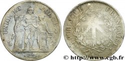 5 francs Union et Force, Union serré, avec glands, listel par virole 1796 Paris F.287/1