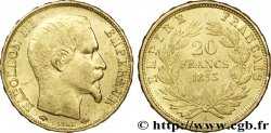 Faux en or de 20 francs or Napoléon III, tête nue 1853 Paris F.531/1 var.
