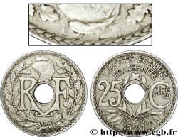25 centimes Lindauer, coin choqué 1927 Paris F.171/11