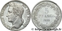 BELGIQUE - ROYAUME DE BELGIQUE - LÉOPOLD Ier 5 francs Léopold Ier, tête laurée, tranche en creux 1833 Bruxelles