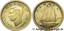 CANADA - GEORGES VI Épreuve de 10 cents en laiton 1937 