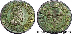 HENRI IV LE GRAND Double tournois, 2e type de Châlons-sur-Marne 1592 Châlons-en-Champagne
