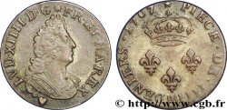 LOUIS XIV &nbsp;THE SUN KING&nbsp; Quatre deniers, légende latine 1707 Strasbourg
