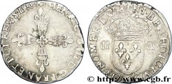 HENRI III Quart d&nbsp;écu, croix de face 1588 Toulouse