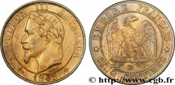 Cinq centimes Napoléon III, tête laurée  1863 Strasbourg F.117/11