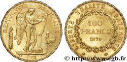 100 francs or Génie, tranche inscrite en relief Dieu protège la France 1879 Paris F.552/3