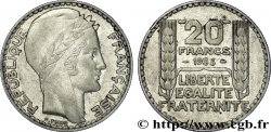20 francs Turin, rameaux longs, frappe médaille 1933  F.400/5 var.