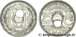 25 centimes Lindauer, trou décentré 1939 Paris F.172/3 var.