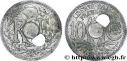 10 centimes Lindauer en zinc, Cmes souligné et millésime avec points, trou décentré 1941 Paris F.140/2 var.