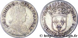 LOUIS XIV &nbsp;THE SUN KING&nbsp; Demi-écu à la mèche longue 1652 Saint-Lô BC/BC+